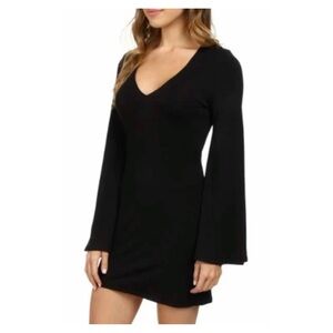 CHASER • Bell Sleeve Mini Dress in Black